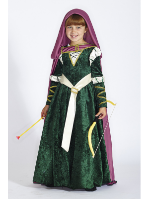Disfraz de Princesa Verde Merida Infantil - Disfraces Medievales para Niñas