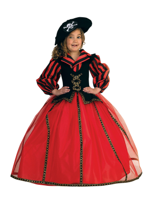 Disfraz de Princesa Corsaria Roja Deluxe - Disfraces de Princesas para Niñas