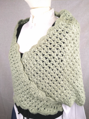Comprar Toquilla Gris Verdoso punto Abierto - TRAJES REGIONALES
