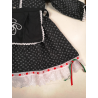 Conjunto Flores Negro Bebe - Trajes Vascos Bebe