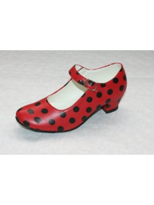 Zapatos Tacon Rojo y Negro - Zapatos de Andaluza