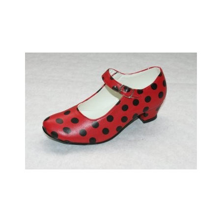 Zapatos Tacon Rojo y Negro - Zapatos de Andaluza