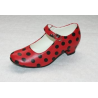 Zapatos Tacon Rojo y Negro - Zapatos de Andaluza