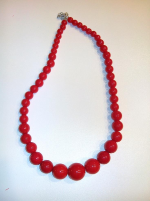 Collar de Sevillana Pequeño Rojo - Pendientes, Collares y Pulseras