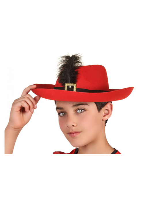 Sombrero Mosquetero Rojo Infantil - Sombreros