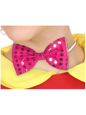 Bow Tie Sequins Fuchsia
