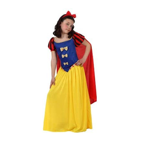 Disfraz de Blanca Princesa de las Nieves Largo Infantil - Disfraces de Princesa de las Nieves infantiles