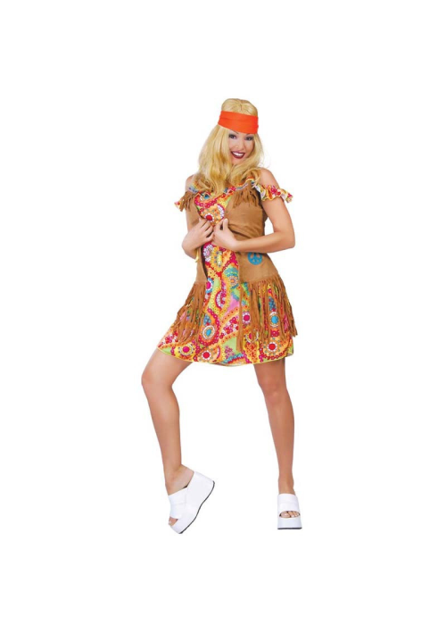 Disfraz de Hippie Flower Chaleco Chica - Disfraces de Mujer