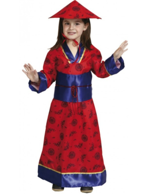 Disfraz de China Azul Infantil - Disfraces Orientales Para Niñas
