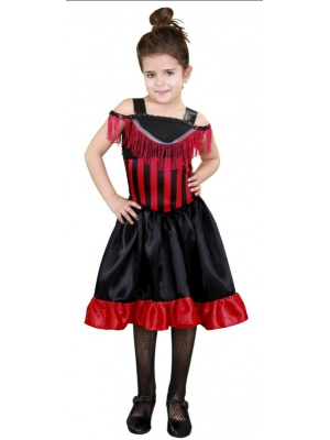 Disfraz de Can Can Negra Infantil - Disfraces de Can Can Infantiles