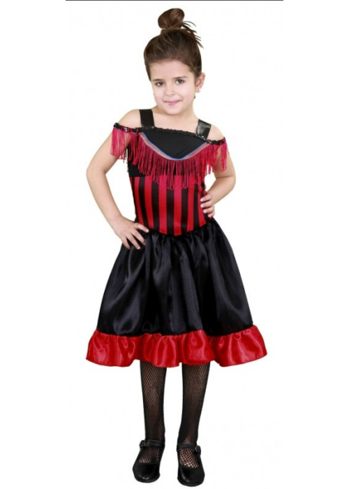 Disfraz de Can Can Negra Infantil - Disfraces de Can Can Infantiles