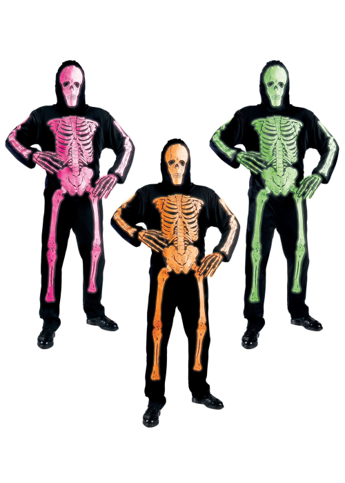 Disfraz de Esqueleto Neon Colores - Disfraces de Halloween para Hombre