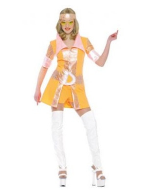 Vestit Disco Noia 80 Taronja