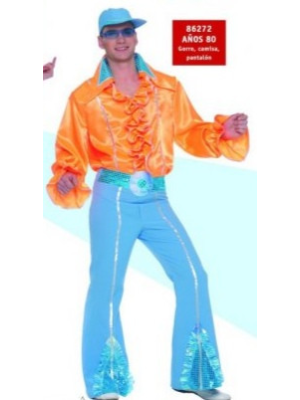 Disfraz de Disco Naranja Años 80 - Disfraces de Disco para Hombre