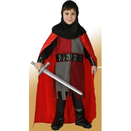Disfraz de Caballero Medieval Rojo Infantil - Disfraces Medievales para Niños