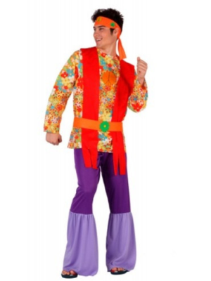 Comprar Disfraz de Hippie Morado - Disfraces de Hippie para Hombre