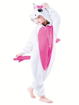 Disfraz de Unicornio Pijama Peluche Fucsia - DISFRACES INFANTILES