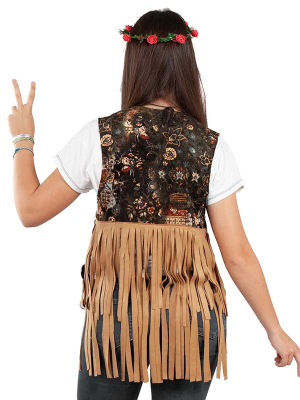 Chaleco Hippie Mujer - Complementos años 60-70 (Hippies)