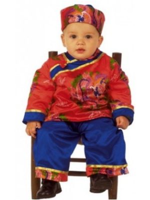 Disfraz de Chino Azul Bebe - Disfraces de Orientales para Bebes