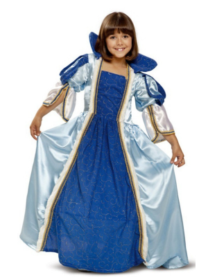 Disfraz de Princesa Azul Infantil - Disfraces Medievales para Niñas