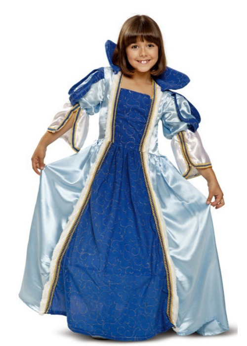 Disfraz de Princesa Azul Infantil - Disfraces Medievales para Niñas