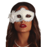 Antifaz con Flor Blanco - Mascaras y Antifaces