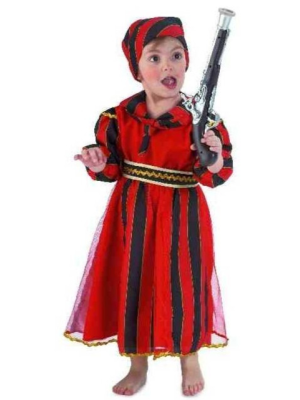 Disfraz de Pirata Bucanera Roja Bebe - Disfraces de Piratas para Bebes