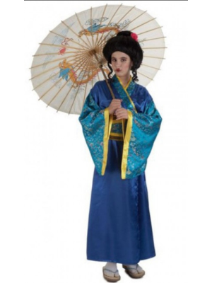 Comprar Disfraz de Geisha Azul Infantil - Disfraces Orientales Para Niñas
