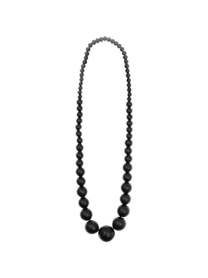 Collier De Perles Noir Grand