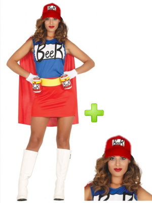 Disfraz de Beerwoman con gorra - Disfraces de Mujer