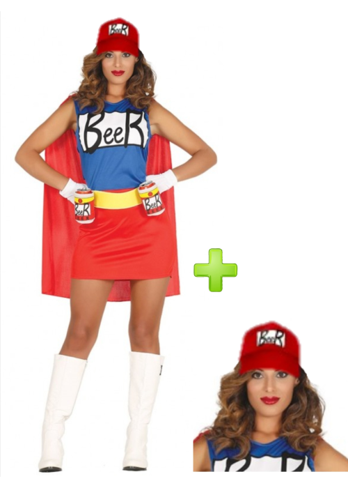 Disfraz de Beerwoman con gorra - Disfraces de Mujer
