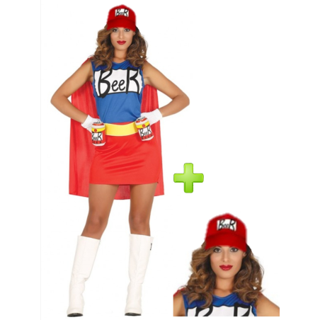 Disfraz de Beerwoman con gorra - Disfraces de Mujer