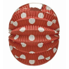 linterna, polka dot gorria eta zuria