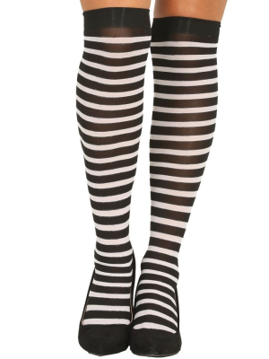 Medias de Rayas Negro y Blanco - Medias y Pantys