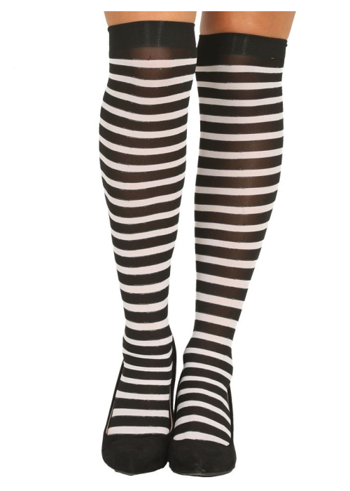 Medias de Rayas Negro y Blanco - Medias y Pantys