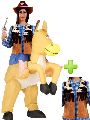 Disfraz de Caballo hinchable con chaleco - Disfraces Despedida Soltera