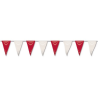 Banderines Triangulares rojo y blanco 50m - Guirnaldas