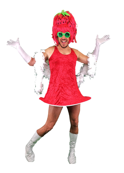 Disfraz de Drag Queen Fresa - - Disfraces Despedida Soltero