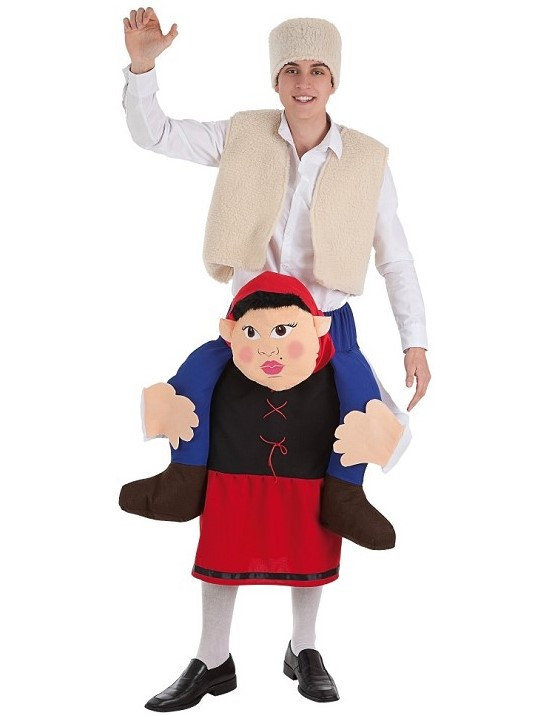 Disfraz De Pastora Con Pastor A Hombros