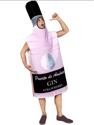 Disfraz de Botella de Ginebra Rosa - Disfraces Despedida Soltera