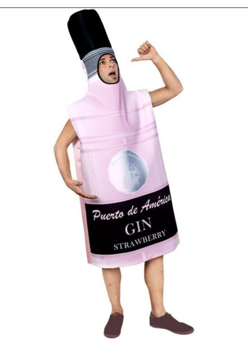 Disfraz de Botella de Ginebra Rosa - Disfraces Despedida Soltera