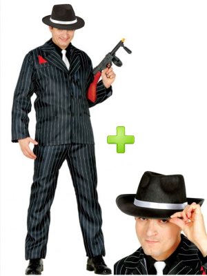 Disfraz de Gangster con sombrero - Packs Amazon