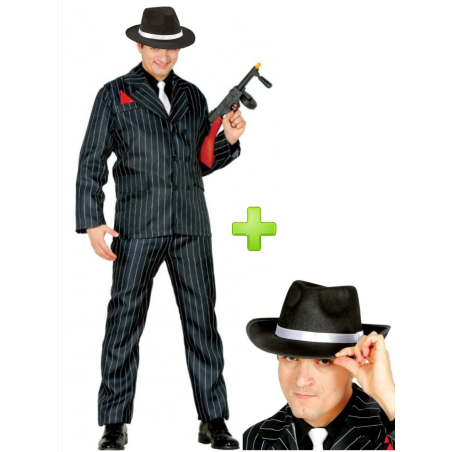 Disfraz de Gangster con sombrero - Packs Amazon