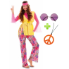 Disfraz de Hippie Rosa con set
