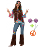 Disfraz de Hippie Flecos con Set - Pack Disfraces Años 60-70