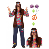 Disfraz Hippie Hombre Flecos con set - Pack Disfraces Años 60-70