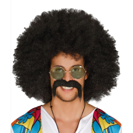 Comprar Perruca Afro Negre per només 9.00€ – vestit de Botiga en línia
