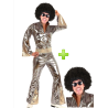 Disfraz de Disco Plata con peluca - Packs Disfraces Disco
