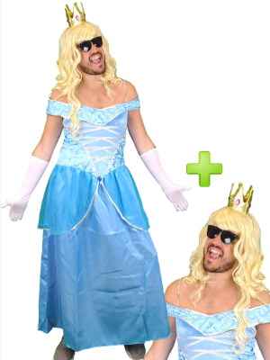 Disfraz de Princesa hombre azul - Disfraces Despedida Soltero