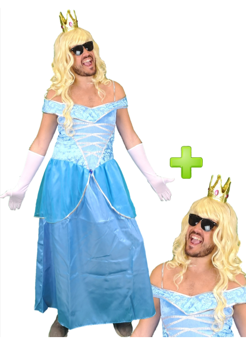 Disfraz de Princesa hombre azul - Disfraces Despedida Soltero